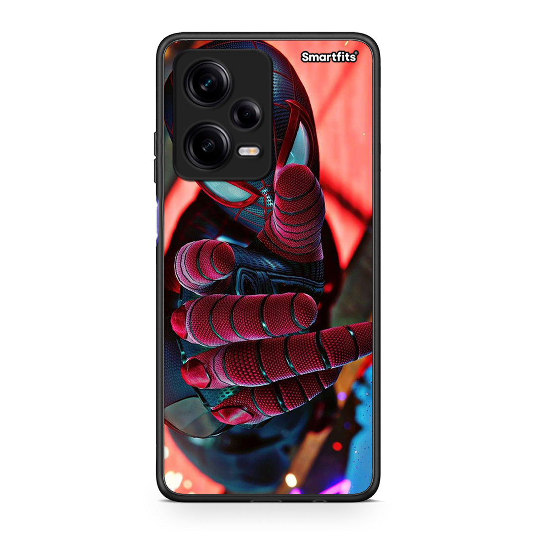 Θήκη Xiaomi Redmi Note 12 Pro 5G Spider Hand από τη Smartfits με σχέδιο στο πίσω μέρος και μαύρο περίβλημα | Xiaomi Redmi Note 12 Pro 5G Spider Hand Case with Colorful Back and Black Bezels