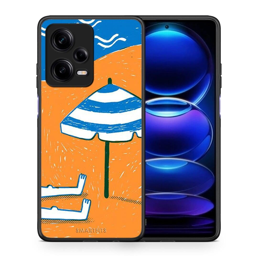 Θήκη Xiaomi Redmi Note 12 Pro 5G Summering από τη Smartfits με σχέδιο στο πίσω μέρος και μαύρο περίβλημα | Xiaomi Redmi Note 12 Pro 5G Summering Case with Colorful Back and Black Bezels