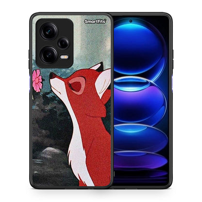 Θήκη Xiaomi Redmi Note 12 Pro 5G Tod And Vixey Love 2 από τη Smartfits με σχέδιο στο πίσω μέρος και μαύρο περίβλημα | Xiaomi Redmi Note 12 Pro 5G Tod And Vixey Love 2 Case with Colorful Back and Black Bezels