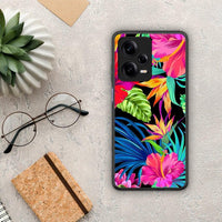 Thumbnail for Θήκη Xiaomi Redmi Note 12 Pro 5G Tropical Flowers από τη Smartfits με σχέδιο στο πίσω μέρος και μαύρο περίβλημα | Xiaomi Redmi Note 12 Pro 5G Tropical Flowers Case with Colorful Back and Black Bezels