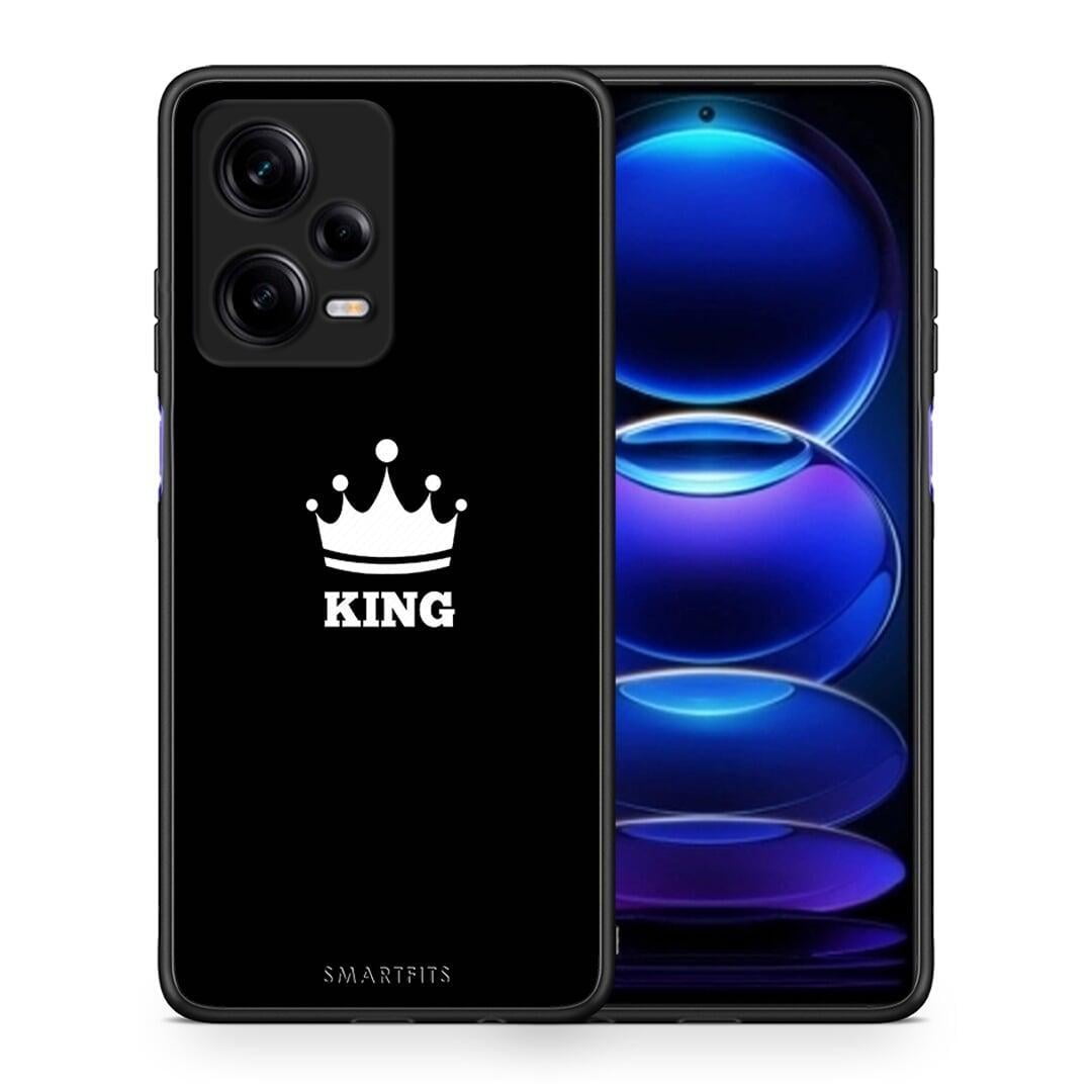 Θήκη Xiaomi Redmi Note 12 Pro 5G Valentine King από τη Smartfits με σχέδιο στο πίσω μέρος και μαύρο περίβλημα | Xiaomi Redmi Note 12 Pro 5G Valentine King Case with Colorful Back and Black Bezels