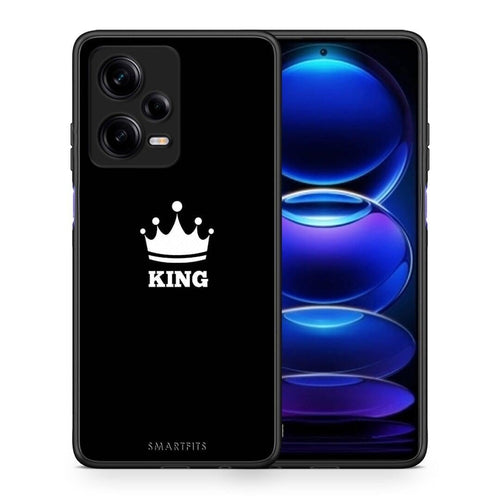 Θήκη Xiaomi Redmi Note 12 Pro 5G Valentine King από τη Smartfits με σχέδιο στο πίσω μέρος και μαύρο περίβλημα | Xiaomi Redmi Note 12 Pro 5G Valentine King Case with Colorful Back and Black Bezels