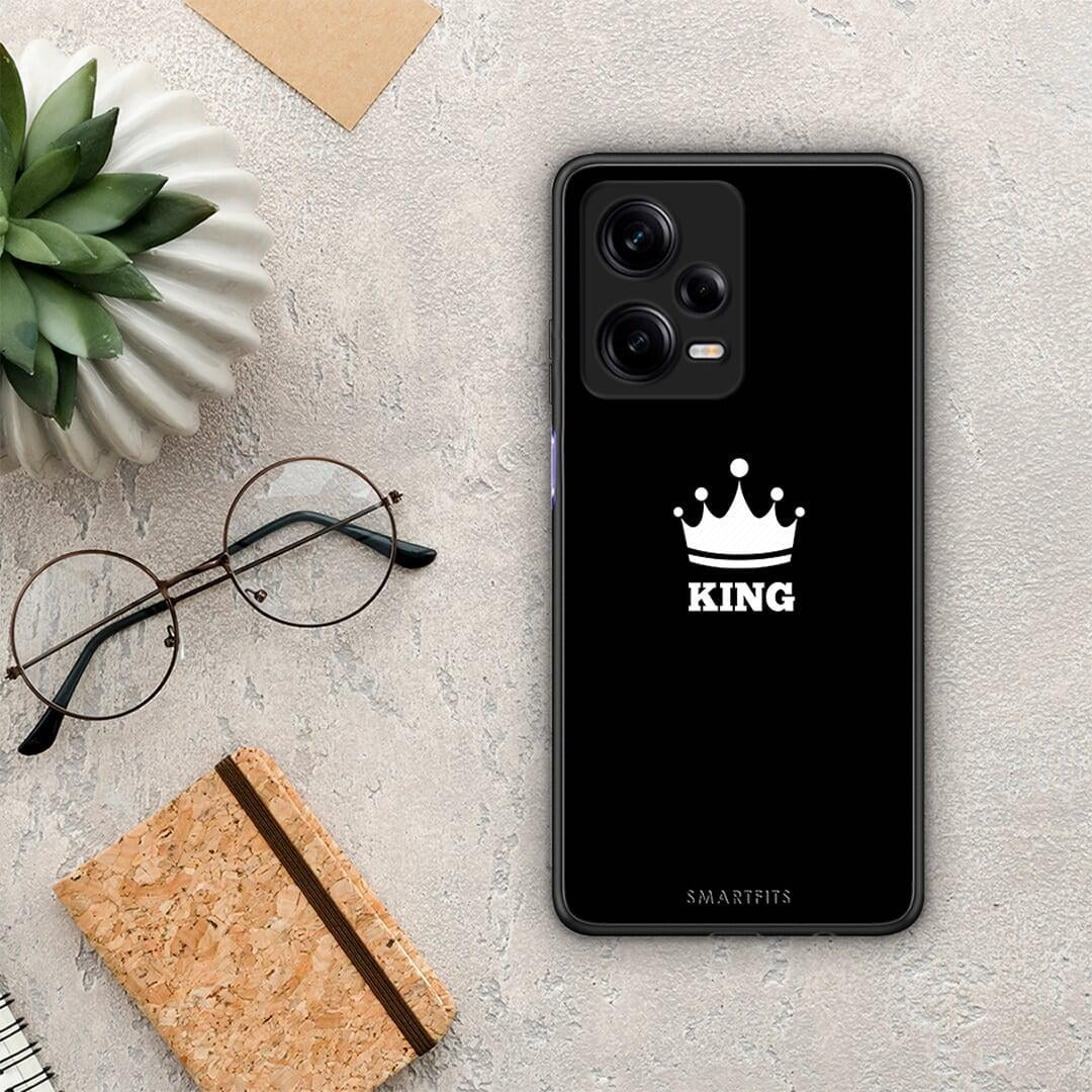 Θήκη Xiaomi Redmi Note 12 Pro 5G Valentine King από τη Smartfits με σχέδιο στο πίσω μέρος και μαύρο περίβλημα | Xiaomi Redmi Note 12 Pro 5G Valentine King Case with Colorful Back and Black Bezels