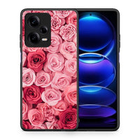 Thumbnail for Θήκη Xiaomi Redmi Note 12 Pro 5G Valentine RoseGarden από τη Smartfits με σχέδιο στο πίσω μέρος και μαύρο περίβλημα | Xiaomi Redmi Note 12 Pro 5G Valentine RoseGarden Case with Colorful Back and Black Bezels