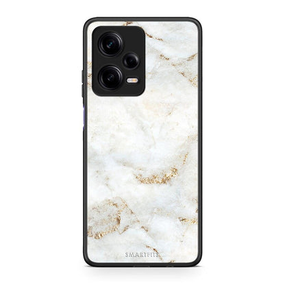 Θήκη Xiaomi Redmi Note 12 Pro 5G White Gold Marble από τη Smartfits με σχέδιο στο πίσω μέρος και μαύρο περίβλημα | Xiaomi Redmi Note 12 Pro 5G White Gold Marble Case with Colorful Back and Black Bezels