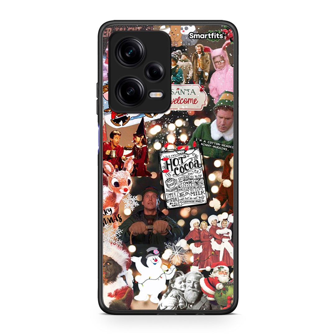 Θήκη Xiaomi Redmi Note 12 Pro 5G Xmas Movies από τη Smartfits με σχέδιο στο πίσω μέρος και μαύρο περίβλημα | Xiaomi Redmi Note 12 Pro 5G Xmas Movies Case with Colorful Back and Black Bezels