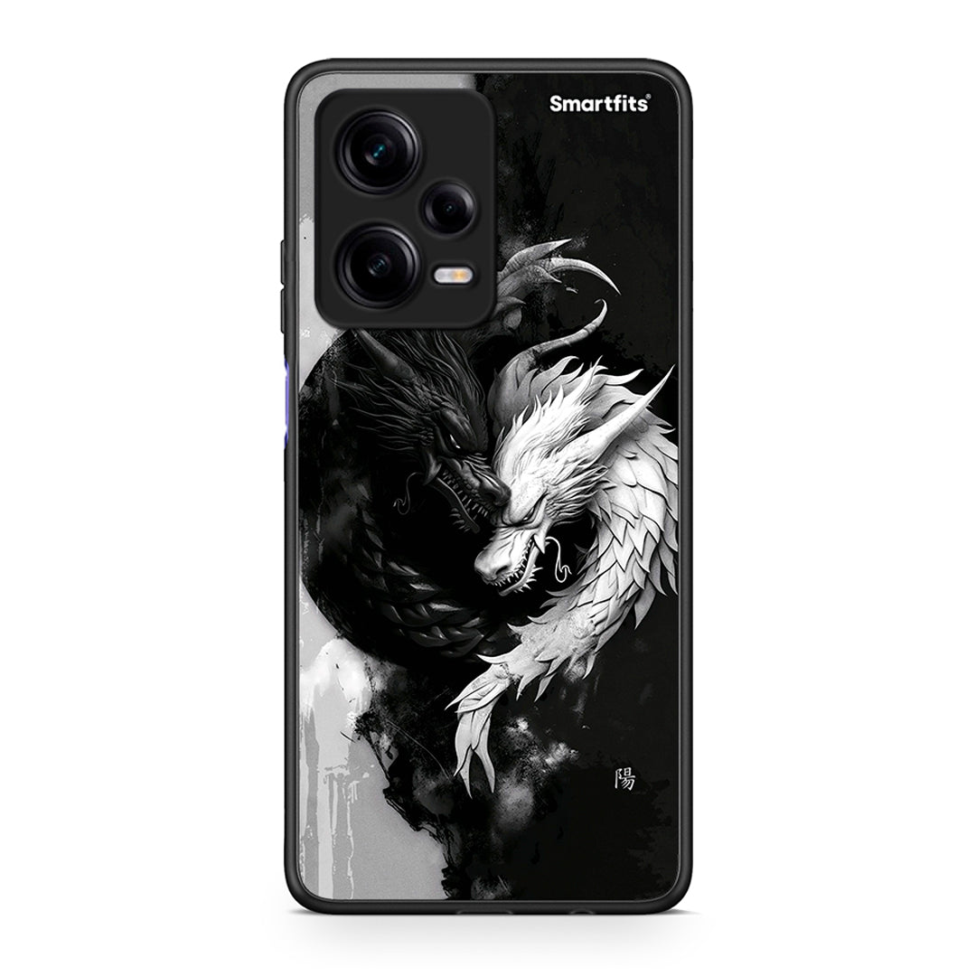 Θήκη Xiaomi Redmi Note 12 Pro 5G Yin Yang από τη Smartfits με σχέδιο στο πίσω μέρος και μαύρο περίβλημα | Xiaomi Redmi Note 12 Pro 5G Yin Yang Case with Colorful Back and Black Bezels