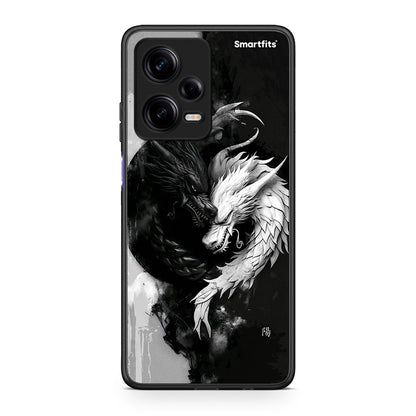 Θήκη Xiaomi Redmi Note 12 Pro 5G Yin Yang από τη Smartfits με σχέδιο στο πίσω μέρος και μαύρο περίβλημα | Xiaomi Redmi Note 12 Pro 5G Yin Yang Case with Colorful Back and Black Bezels