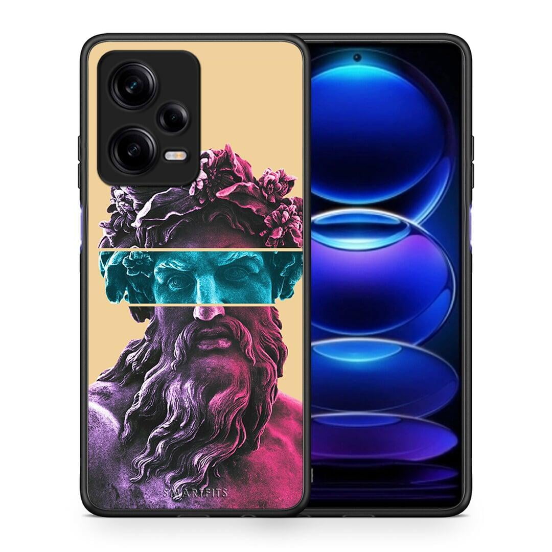 Θήκη Xiaomi Redmi Note 12 Pro 5G Zeus Art από τη Smartfits με σχέδιο στο πίσω μέρος και μαύρο περίβλημα | Xiaomi Redmi Note 12 Pro 5G Zeus Art Case with Colorful Back and Black Bezels