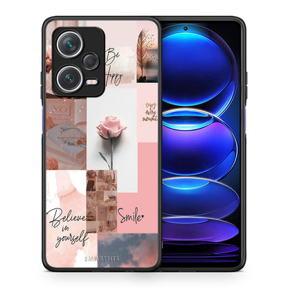 Θήκη Xiaomi Redmi Note 12 Pro+ / 12 Pro Discovery Aesthetic Collage από τη Smartfits με σχέδιο στο πίσω μέρος και μαύρο περίβλημα | Xiaomi Redmi Note 12 Pro+ / 12 Pro Discovery Aesthetic Collage case with colorful back and black bezels