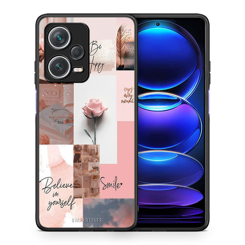 Θήκη Xiaomi Redmi Note 12 Pro+ / 12 Pro Discovery Aesthetic Collage από τη Smartfits με σχέδιο στο πίσω μέρος και μαύρο περίβλημα | Xiaomi Redmi Note 12 Pro+ / 12 Pro Discovery Aesthetic Collage case with colorful back and black bezels