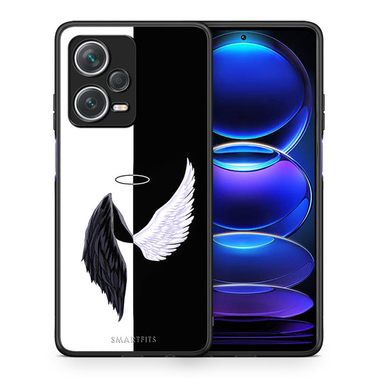 Θήκη Xiaomi Redmi Note 12 Pro+ / 12 Pro Discovery Angels Demons από τη Smartfits με σχέδιο στο πίσω μέρος και μαύρο περίβλημα | Xiaomi Redmi Note 12 Pro+ / 12 Pro Discovery Angels Demons case with colorful back and black bezels
