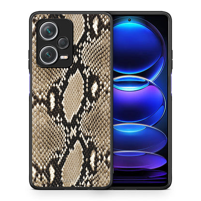 Θήκη Xiaomi Redmi Note 12 Pro+ / 12 Pro Discovery Fashion Snake Animal από τη Smartfits με σχέδιο στο πίσω μέρος και μαύρο περίβλημα | Xiaomi Redmi Note 12 Pro+ / 12 Pro Discovery Fashion Snake Animal case with colorful back and black bezels