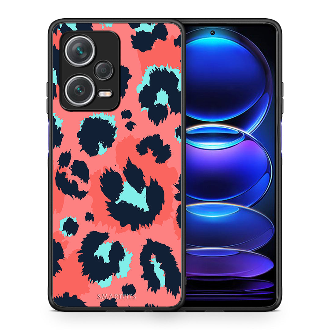 Θήκη Xiaomi Redmi Note 12 Pro+ / 12 Pro Discovery Pink Leopard Animal από τη Smartfits με σχέδιο στο πίσω μέρος και μαύρο περίβλημα | Xiaomi Redmi Note 12 Pro+ / 12 Pro Discovery Pink Leopard Animal case with colorful back and black bezels