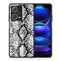Thumbnail for Θήκη Xiaomi Redmi Note 12 Pro+ / 12 Pro Discovery White Snake Animal από τη Smartfits με σχέδιο στο πίσω μέρος και μαύρο περίβλημα | Xiaomi Redmi Note 12 Pro+ / 12 Pro Discovery White Snake Animal case with colorful back and black bezels