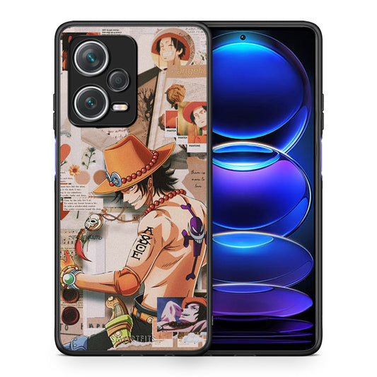 Θήκη Xiaomi Redmi Note 12 Pro+ / 12 Pro Discovery Anime Collage από τη Smartfits με σχέδιο στο πίσω μέρος και μαύρο περίβλημα | Xiaomi Redmi Note 12 Pro+ / 12 Pro Discovery Anime Collage case with colorful back and black bezels