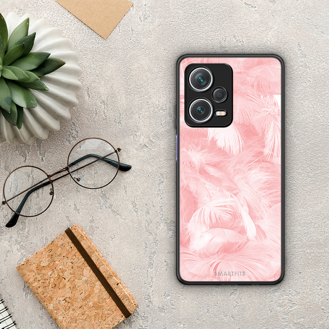 Boho Pink Feather - Xiaomi Redmi Note 12 Pro+ / 12 Pro Discovery θήκη