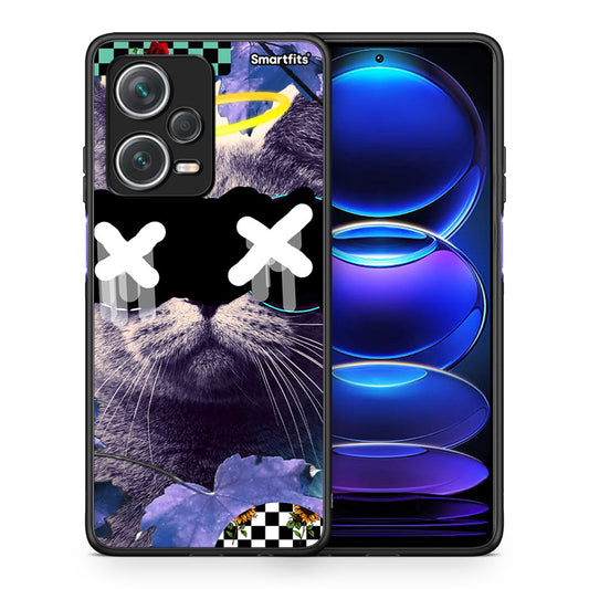 Θήκη Xiaomi Redmi Note 12 Pro+ / 12 Pro Discovery Cat Collage από τη Smartfits με σχέδιο στο πίσω μέρος και μαύρο περίβλημα | Xiaomi Redmi Note 12 Pro+ / 12 Pro Discovery Cat Collage case with colorful back and black bezels