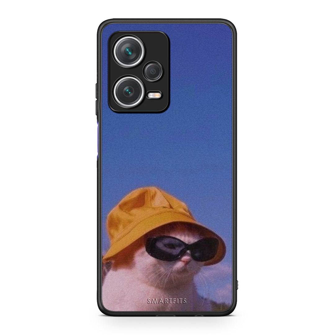 Xiaomi Redmi Note 12 Pro+ / 12 Pro Discovery Cat Diva θήκη από τη Smartfits με σχέδιο στο πίσω μέρος και μαύρο περίβλημα | Smartphone case with colorful back and black bezels by Smartfits