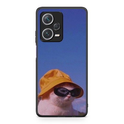 Xiaomi Redmi Note 12 Pro+ / 12 Pro Discovery Cat Diva θήκη από τη Smartfits με σχέδιο στο πίσω μέρος και μαύρο περίβλημα | Smartphone case with colorful back and black bezels by Smartfits