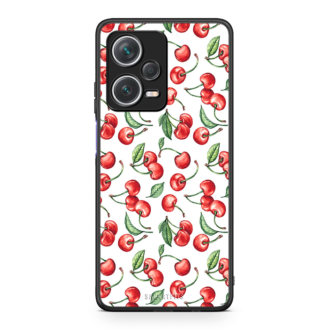 Xiaomi Redmi Note 12 Pro+ / 12 Pro Discovery Cherry Summer θήκη από τη Smartfits με σχέδιο στο πίσω μέρος και μαύρο περίβλημα | Smartphone case with colorful back and black bezels by Smartfits