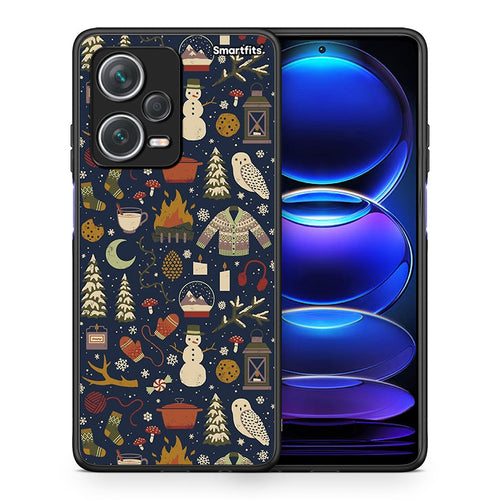Θήκη Xiaomi Redmi Note 12 Pro+ / 12 Pro Discovery Christmas Elements από τη Smartfits με σχέδιο στο πίσω μέρος και μαύρο περίβλημα | Xiaomi Redmi Note 12 Pro+ / 12 Pro Discovery Christmas Elements case with colorful back and black bezels