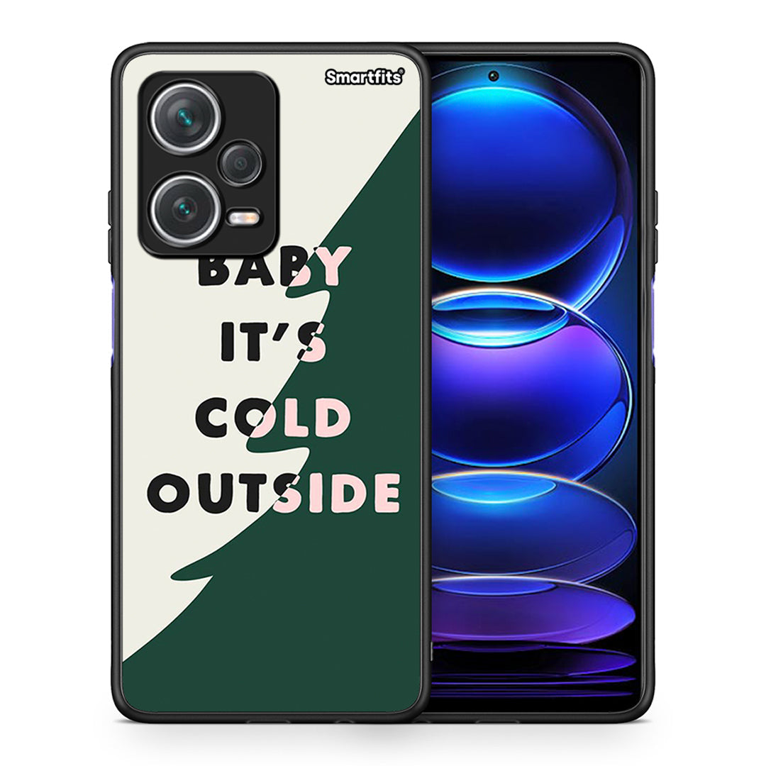 Θήκη Xiaomi Redmi Note 12 Pro+ / 12 Pro Discovery Cold Outside από τη Smartfits με σχέδιο στο πίσω μέρος και μαύρο περίβλημα | Xiaomi Redmi Note 12 Pro+ / 12 Pro Discovery Cold Outside case with colorful back and black bezels