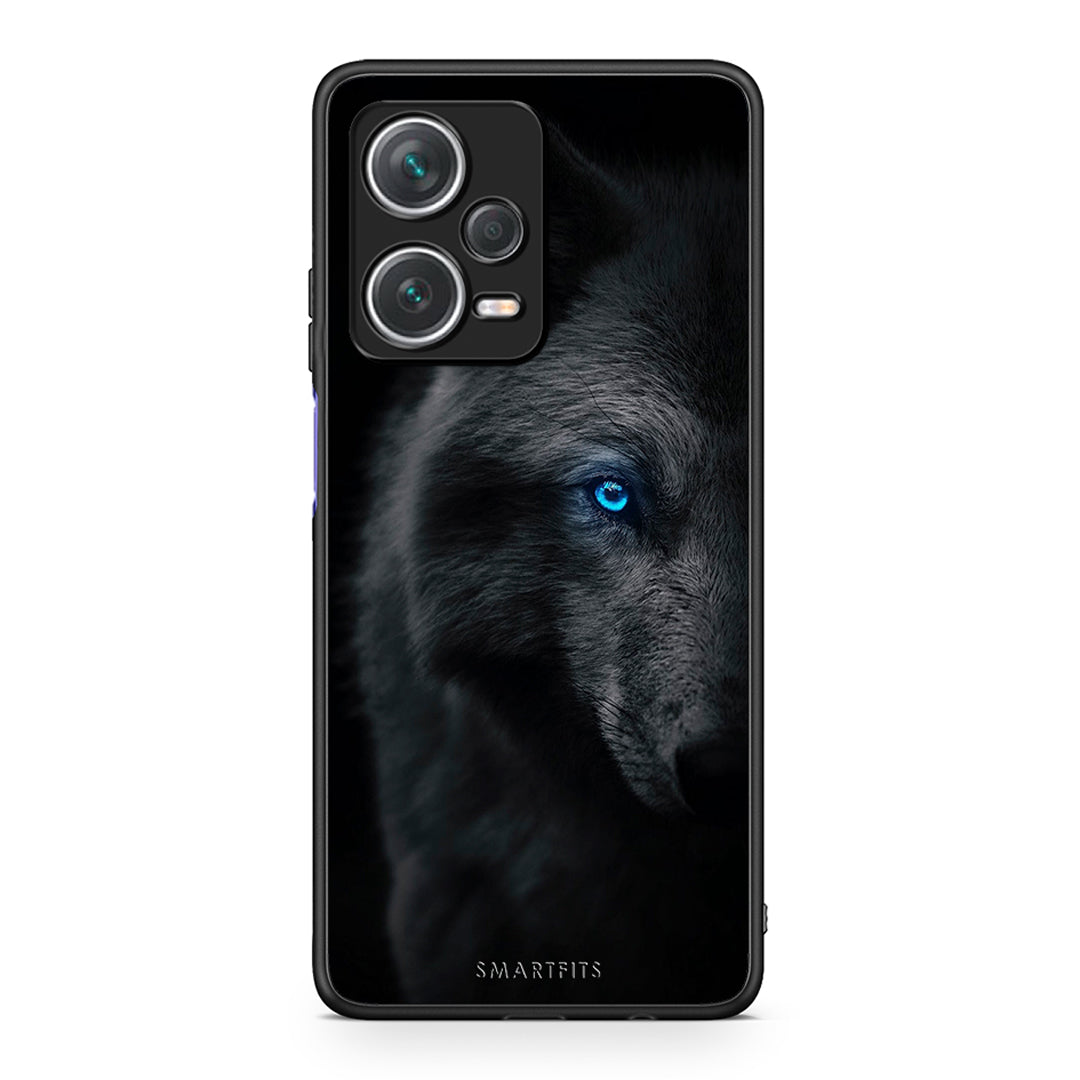 Xiaomi Redmi Note 12 Pro+ / 12 Pro Discovery Dark Wolf θήκη από τη Smartfits με σχέδιο στο πίσω μέρος και μαύρο περίβλημα | Smartphone case with colorful back and black bezels by Smartfits