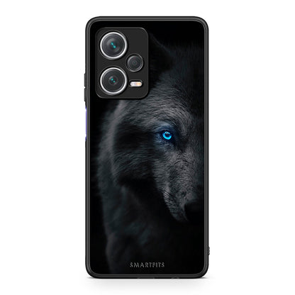 Xiaomi Redmi Note 12 Pro+ / 12 Pro Discovery Dark Wolf θήκη από τη Smartfits με σχέδιο στο πίσω μέρος και μαύρο περίβλημα | Smartphone case with colorful back and black bezels by Smartfits