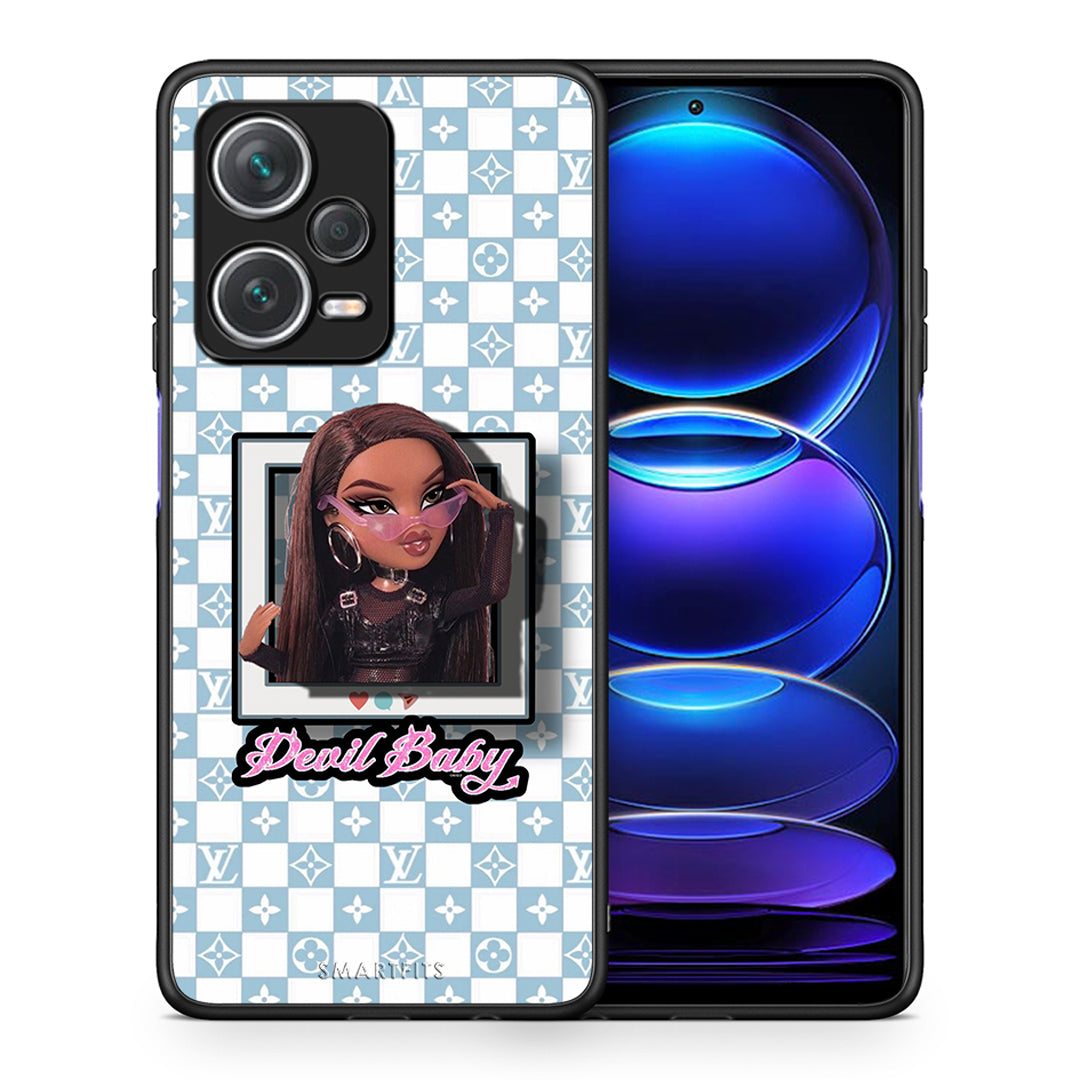 Θήκη Αγίου Βαλεντίνου Xiaomi Redmi Note 12 Pro+ / 12 Pro Discovery Devil Baby από τη Smartfits με σχέδιο στο πίσω μέρος και μαύρο περίβλημα | Xiaomi Redmi Note 12 Pro+ / 12 Pro Discovery Devil Baby case with colorful back and black bezels