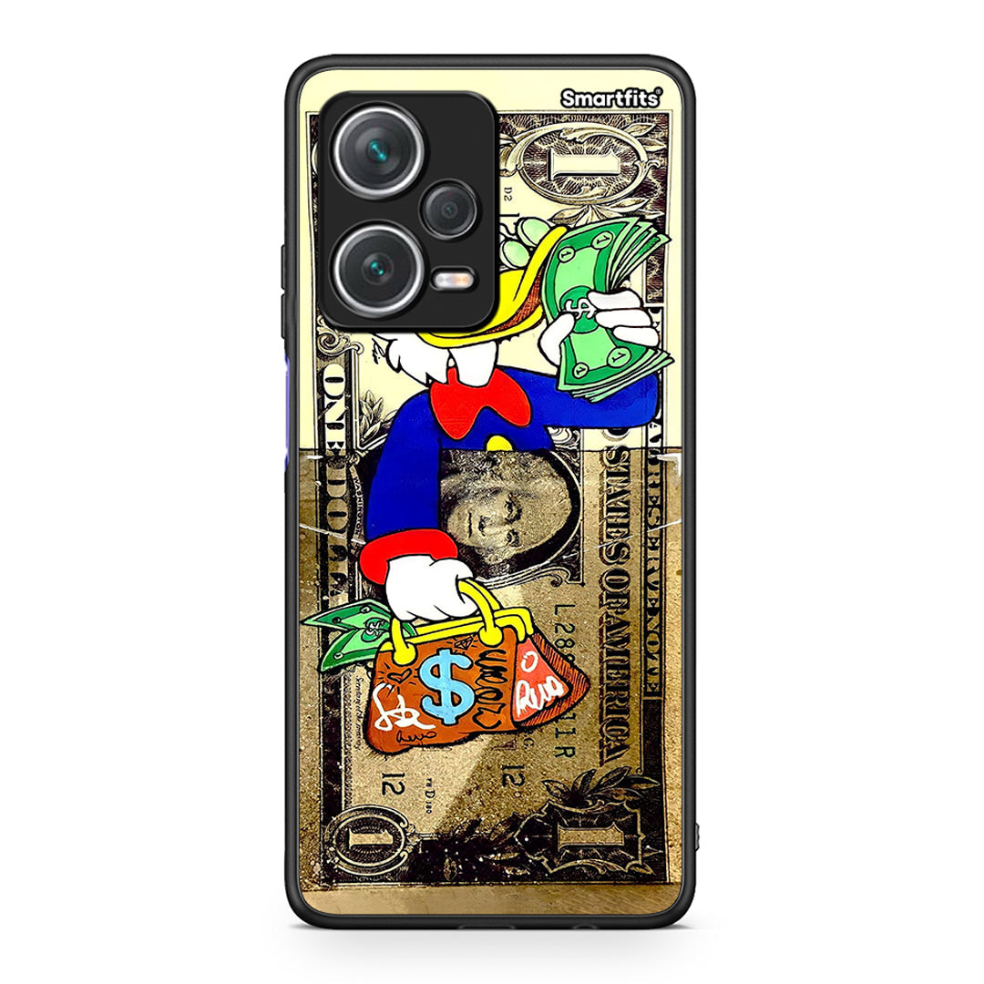 Xiaomi Redmi Note 12 Pro+ / 12 Pro Discovery Duck Money θήκη από τη Smartfits με σχέδιο στο πίσω μέρος και μαύρο περίβλημα | Smartphone case with colorful back and black bezels by Smartfits