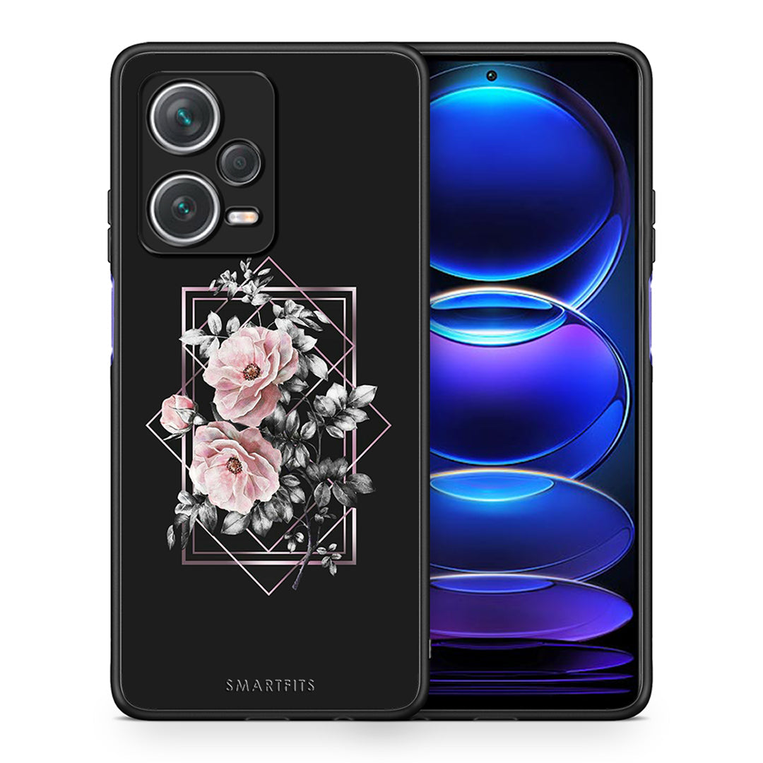 Θήκη Xiaomi Redmi Note 12 Pro+ / 12 Pro Discovery Frame Flower από τη Smartfits με σχέδιο στο πίσω μέρος και μαύρο περίβλημα | Xiaomi Redmi Note 12 Pro+ / 12 Pro Discovery Frame Flower case with colorful back and black bezels