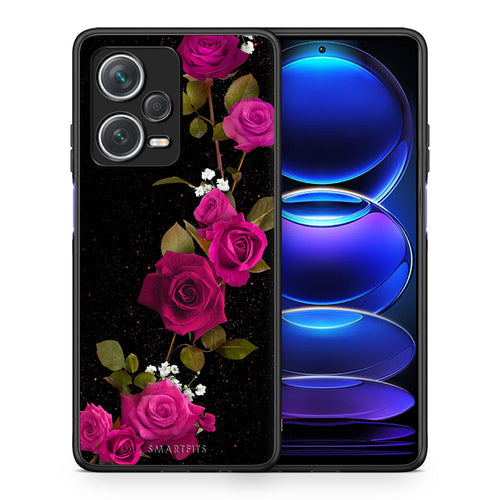 Θήκη Xiaomi Redmi Note 12 Pro+ / 12 Pro Discovery Red Roses Flower από τη Smartfits με σχέδιο στο πίσω μέρος και μαύρο περίβλημα | Xiaomi Redmi Note 12 Pro+ / 12 Pro Discovery Red Roses Flower case with colorful back and black bezels