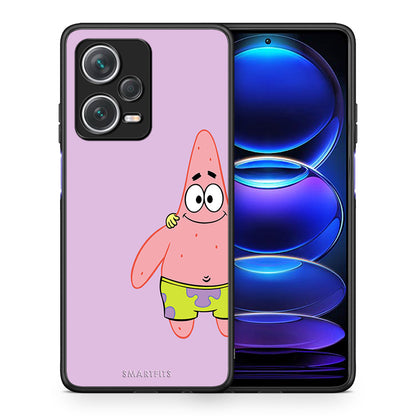 Θήκη Xiaomi Redmi Note 12 Pro+ / 12 Pro Discovery Friends Patrick από τη Smartfits με σχέδιο στο πίσω μέρος και μαύρο περίβλημα | Xiaomi Redmi Note 12 Pro+ / 12 Pro Discovery Friends Patrick case with colorful back and black bezels