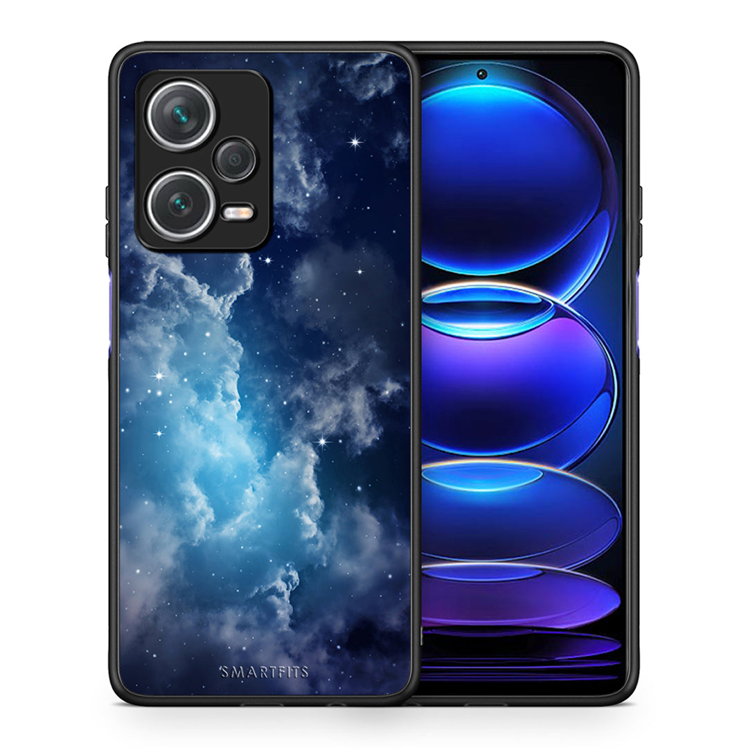 Θήκη Xiaomi Redmi Note 12 Pro+ / 12 Pro Discovery Blue Sky Galaxy από τη Smartfits με σχέδιο στο πίσω μέρος και μαύρο περίβλημα | Xiaomi Redmi Note 12 Pro+ / 12 Pro Discovery Blue Sky Galaxy case with colorful back and black bezels