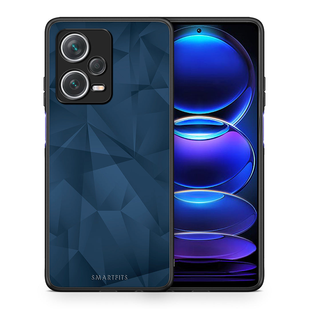 Θήκη Xiaomi Redmi Note 12 Pro+ / 12 Pro Discovery Blue Abstract Geometric από τη Smartfits με σχέδιο στο πίσω μέρος και μαύρο περίβλημα | Xiaomi Redmi Note 12 Pro+ / 12 Pro Discovery Blue Abstract Geometric case with colorful back and black bezels
