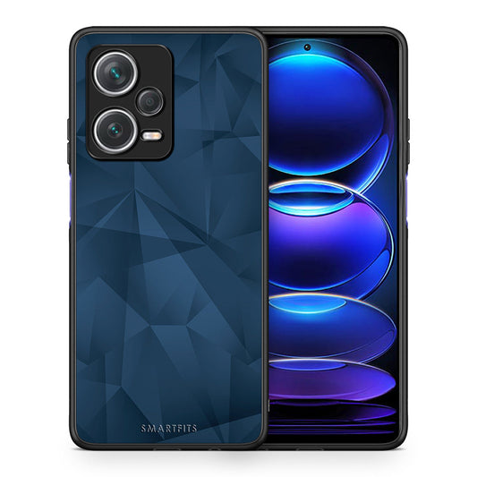 Θήκη Xiaomi Redmi Note 12 Pro+ / 12 Pro Discovery Blue Abstract Geometric από τη Smartfits με σχέδιο στο πίσω μέρος και μαύρο περίβλημα | Xiaomi Redmi Note 12 Pro+ / 12 Pro Discovery Blue Abstract Geometric case with colorful back and black bezels