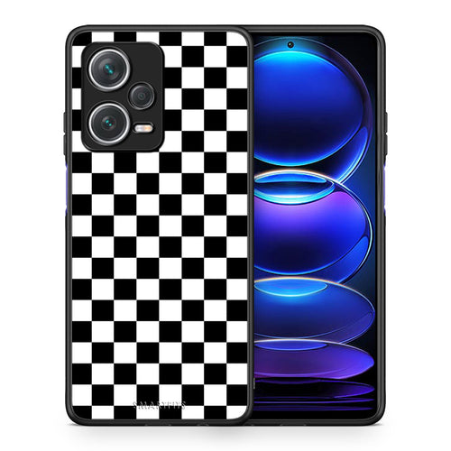 Θήκη Xiaomi Redmi Note 12 Pro+ / 12 Pro Discovery Squares Geometric από τη Smartfits με σχέδιο στο πίσω μέρος και μαύρο περίβλημα | Xiaomi Redmi Note 12 Pro+ / 12 Pro Discovery Squares Geometric case with colorful back and black bezels