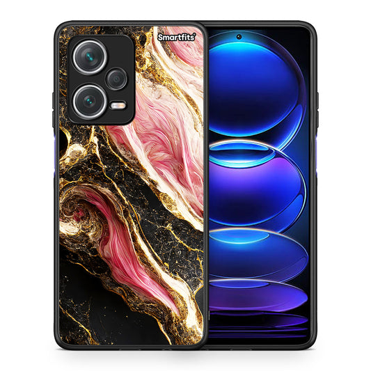 Θήκη Xiaomi Redmi Note 12 Pro+ / 12 Pro Discovery Glamorous Pink Marble από τη Smartfits με σχέδιο στο πίσω μέρος και μαύρο περίβλημα | Xiaomi Redmi Note 12 Pro+ / 12 Pro Discovery Glamorous Pink Marble case with colorful back and black bezels
