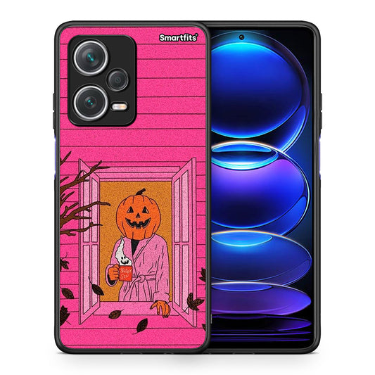 Θήκη Xiaomi Redmi Note 12 Pro+ / 12 Pro Discovery Halloween Pumpkin Lady από τη Smartfits με σχέδιο στο πίσω μέρος και μαύρο περίβλημα | Xiaomi Redmi Note 12 Pro+ / 12 Pro Discovery Halloween Pumpkin Lady case with colorful back and black bezels