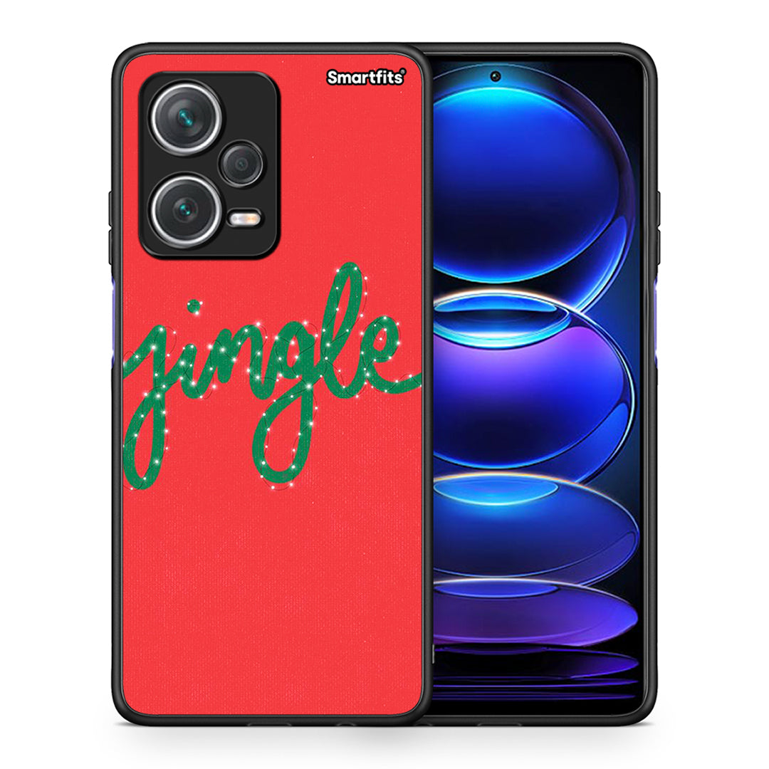 Θήκη Xiaomi Redmi Note 12 Pro+ / 12 Pro Discovery Jingle Xmas από τη Smartfits με σχέδιο στο πίσω μέρος και μαύρο περίβλημα | Xiaomi Redmi Note 12 Pro+ / 12 Pro Discovery Jingle Xmas case with colorful back and black bezels