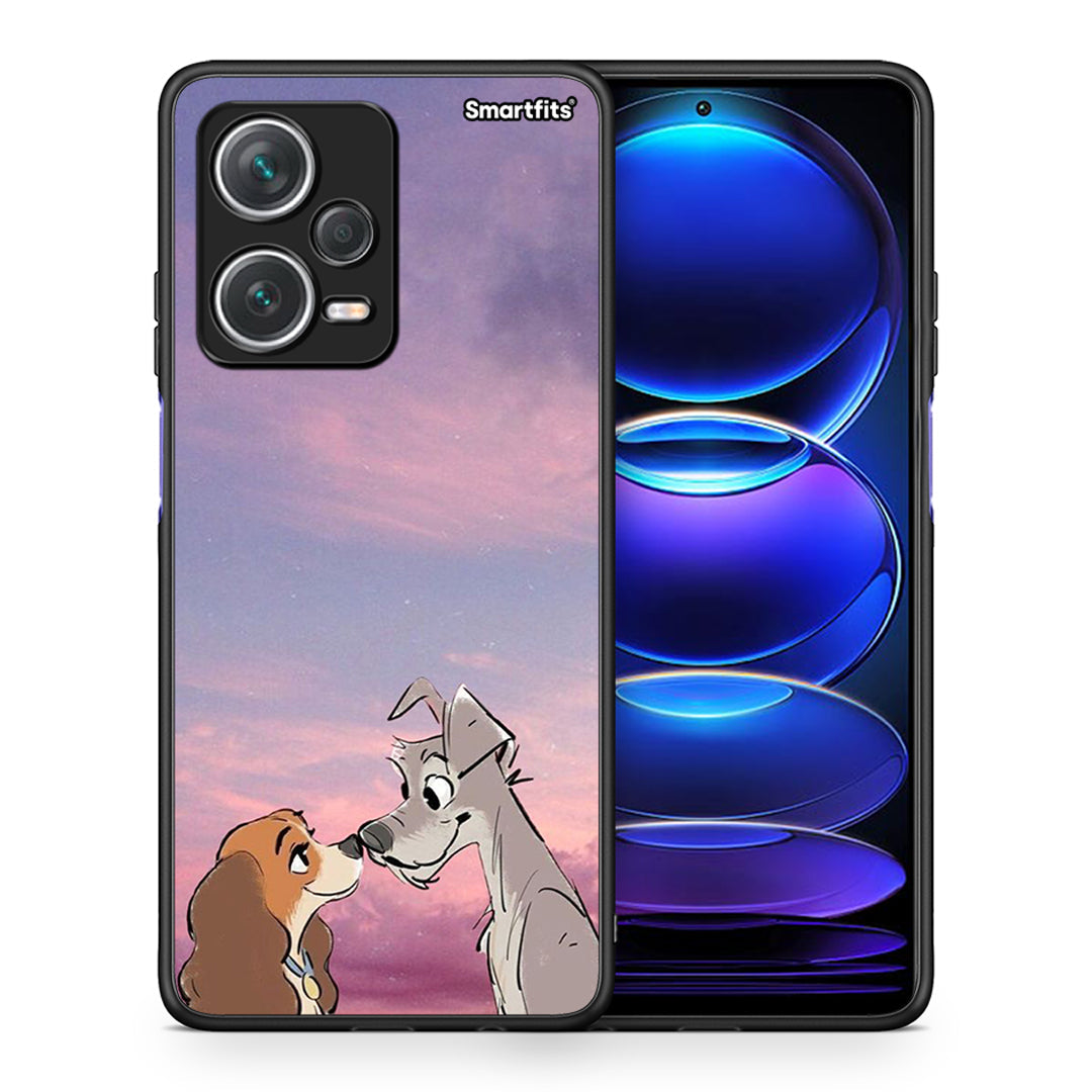 Θήκη Xiaomi Redmi Note 12 Pro+ / 12 Pro Discovery Lady And Tramp από τη Smartfits με σχέδιο στο πίσω μέρος και μαύρο περίβλημα | Xiaomi Redmi Note 12 Pro+ / 12 Pro Discovery Lady And Tramp case with colorful back and black bezels