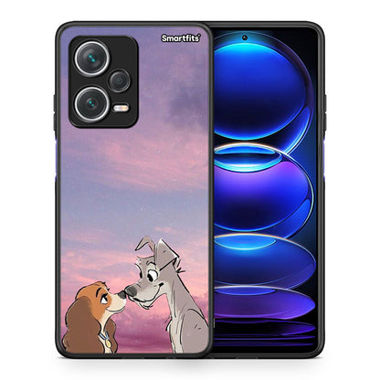 Θήκη Xiaomi Redmi Note 12 Pro+ / 12 Pro Discovery Lady And Tramp από τη Smartfits με σχέδιο στο πίσω μέρος και μαύρο περίβλημα | Xiaomi Redmi Note 12 Pro+ / 12 Pro Discovery Lady And Tramp case with colorful back and black bezels
