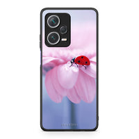 Thumbnail for Xiaomi Redmi Note 12 Pro+ / 12 Pro Discovery Ladybug Flower θήκη από τη Smartfits με σχέδιο στο πίσω μέρος και μαύρο περίβλημα | Smartphone case with colorful back and black bezels by Smartfits