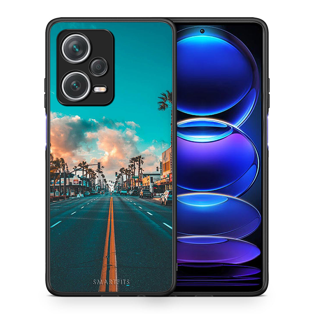 Θήκη Xiaomi Redmi Note 12 Pro+ / 12 Pro Discovery City Landscape από τη Smartfits με σχέδιο στο πίσω μέρος και μαύρο περίβλημα | Xiaomi Redmi Note 12 Pro+ / 12 Pro Discovery City Landscape case with colorful back and black bezels