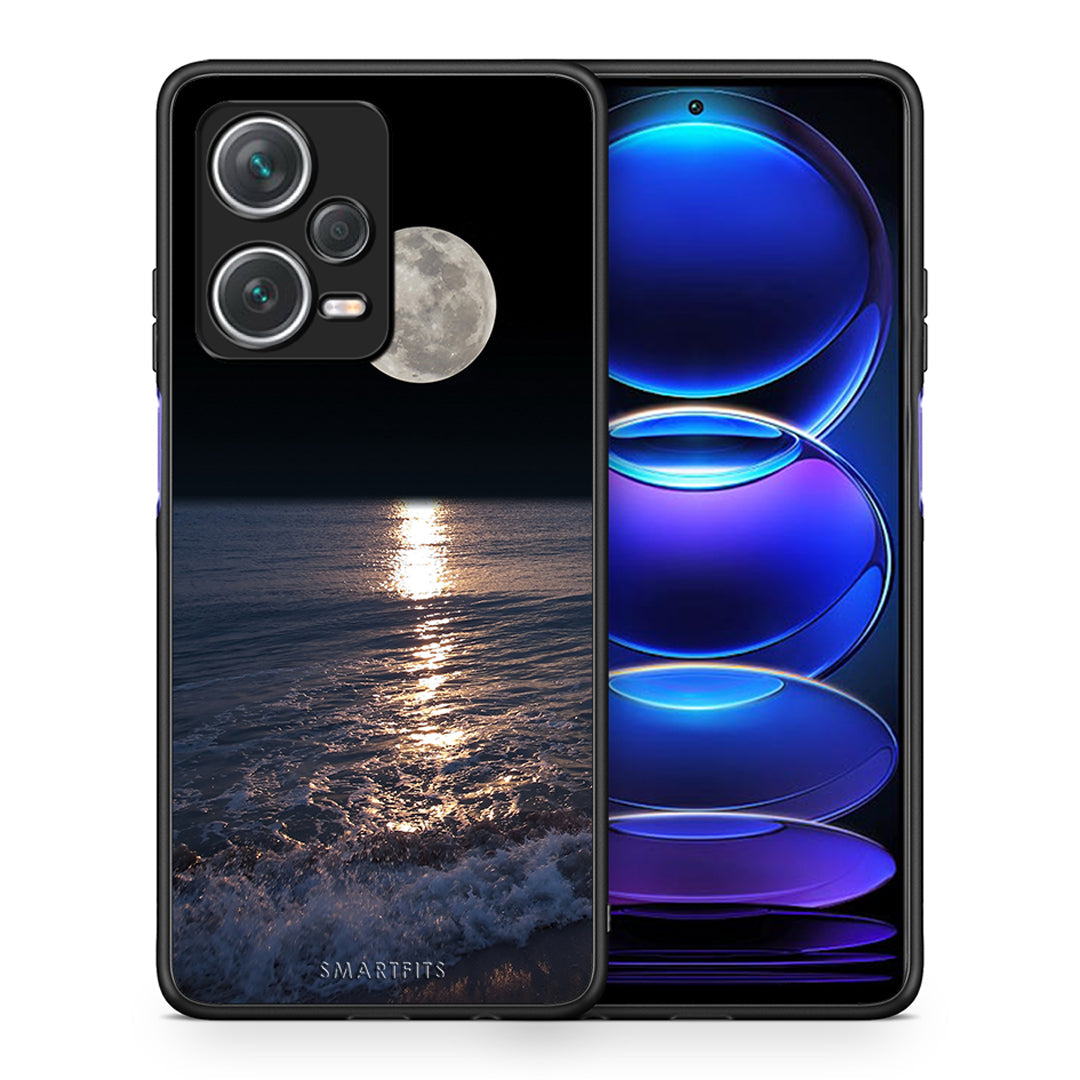 Θήκη Xiaomi Redmi Note 12 Pro+ / 12 Pro Discovery Moon Landscape από τη Smartfits με σχέδιο στο πίσω μέρος και μαύρο περίβλημα | Xiaomi Redmi Note 12 Pro+ / 12 Pro Discovery Moon Landscape case with colorful back and black bezels