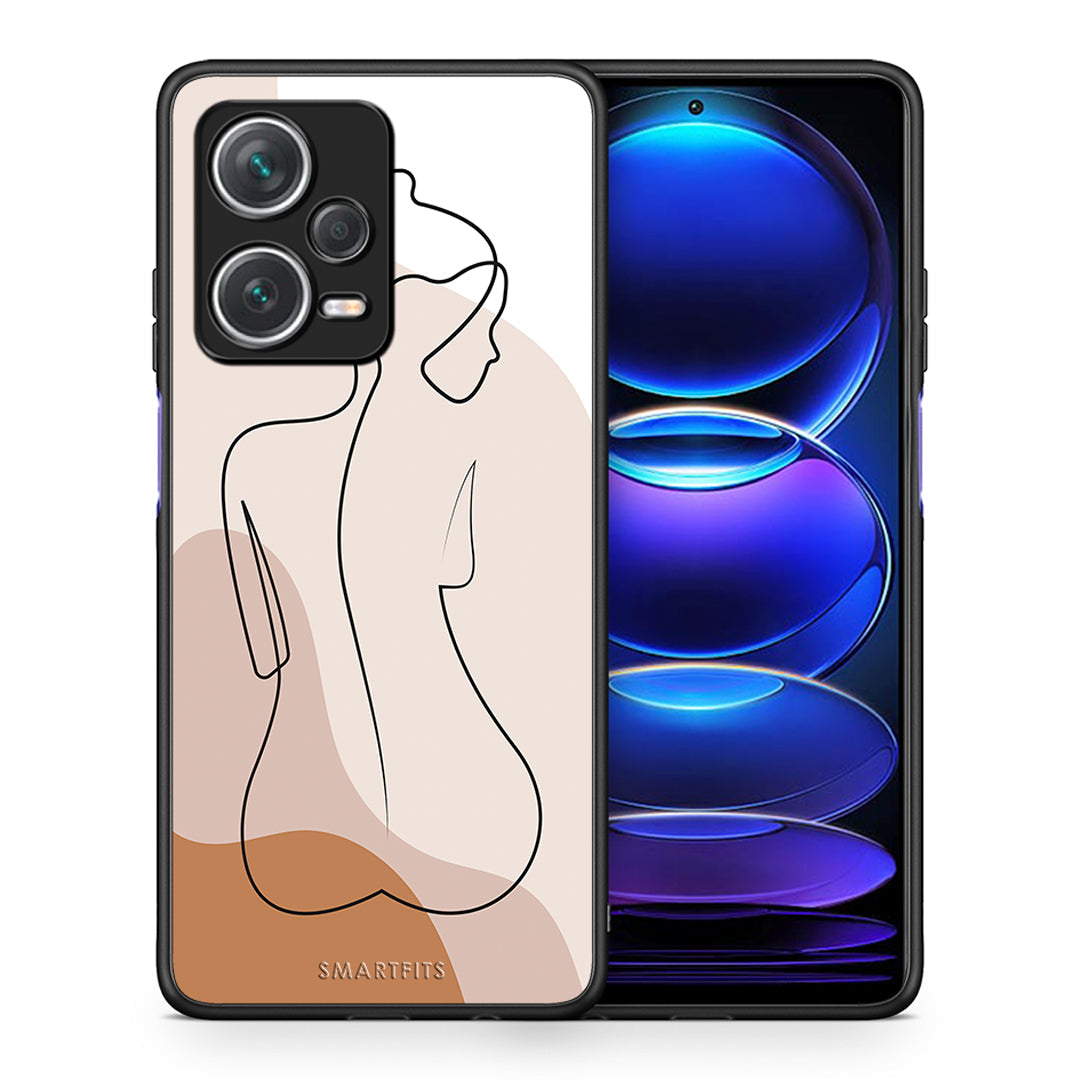 Θήκη Xiaomi Redmi Note 12 Pro+ / 12 Pro Discovery LineArt Woman από τη Smartfits με σχέδιο στο πίσω μέρος και μαύρο περίβλημα | Xiaomi Redmi Note 12 Pro+ / 12 Pro Discovery LineArt Woman case with colorful back and black bezels