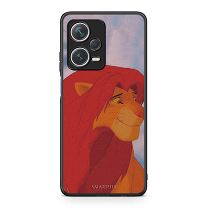 Xiaomi Redmi Note 12 Pro+ / 12 Pro Discovery Lion Love 1 Θήκη Αγίου Βαλεντίνου από τη Smartfits με σχέδιο στο πίσω μέρος και μαύρο περίβλημα | Smartphone case with colorful back and black bezels by Smartfits
