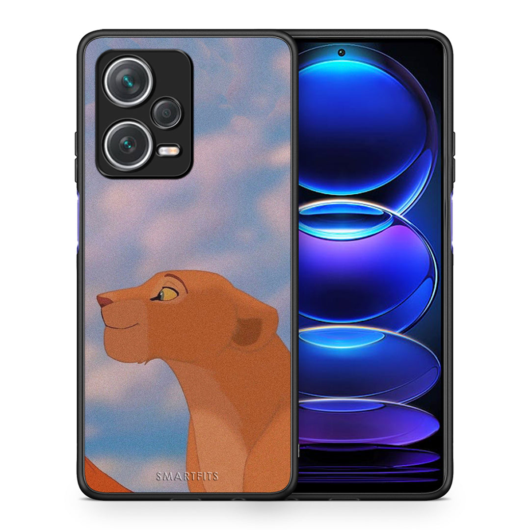 Θήκη Αγίου Βαλεντίνου Xiaomi Redmi Note 12 Pro+ / 12 Pro Discovery Lion Love 2 από τη Smartfits με σχέδιο στο πίσω μέρος και μαύρο περίβλημα | Xiaomi Redmi Note 12 Pro+ / 12 Pro Discovery Lion Love 2 case with colorful back and black bezels