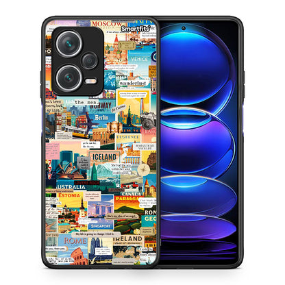Θήκη Xiaomi Redmi Note 12 Pro+ / 12 Pro Discovery Live To Travel από τη Smartfits με σχέδιο στο πίσω μέρος και μαύρο περίβλημα | Xiaomi Redmi Note 12 Pro+ / 12 Pro Discovery Live To Travel case with colorful back and black bezels